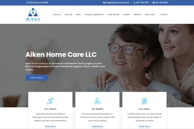 web design service medical website sample three