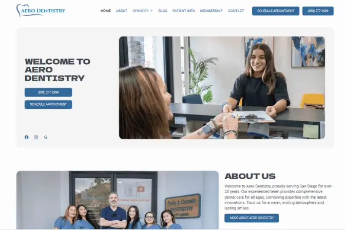 web design service medical website sample two